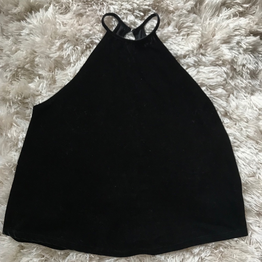 Kimchi Blue Black Velvet Halter